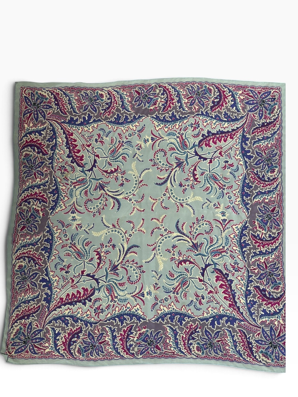 Vintage late 70s/80s Anne Klein for Vera Silk Scarf 31” – Made in Japan –Paisley - Picture 2 of 11